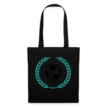 fussball icon lorbeerkranz - Stoffbeutel - Schwarz - Vorne