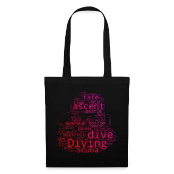 Scuba Diver Herren Scuba Tauchen Scuba Taucher - Stoffbeutel - Schwarz - Vorne