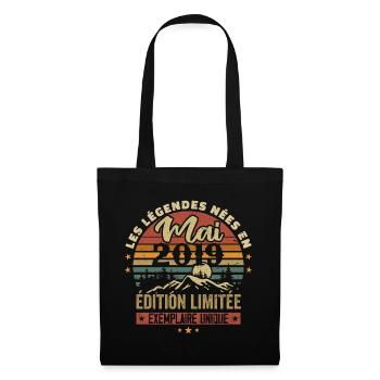 Les légendes Nées en Mai 2019 Cadeau 2019 Vintage - Sac en tissu - noir - Devant