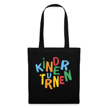 Kinderturnen - Stoffbeutel - Schwarz - Vorne