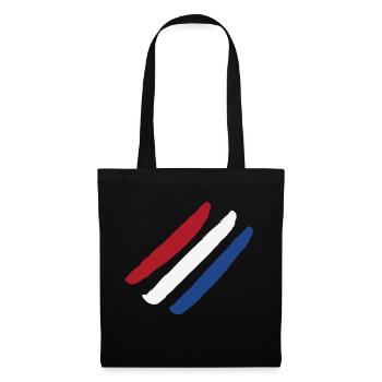 Drapeau des Pays-Bas - Rayures de style - Sac en tissu - noir - Devant