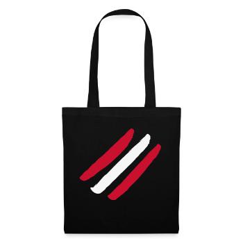 Austria Flag - Style Stripes - Tote Bag - black - Front