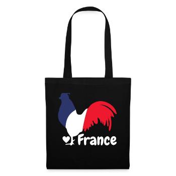 French rooster blue white red - Tote Bag - black - Front