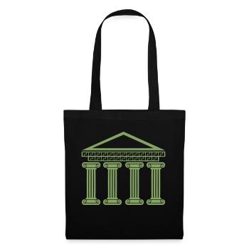 Édifice antique grec - Sac en tissu - noir - Devant