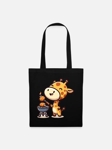 Cute BBQ Giraffe - Stoffbeutel - Schwarz