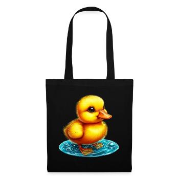 Caneton Canard Canard Canard - Sac en tissu - noir - Devant