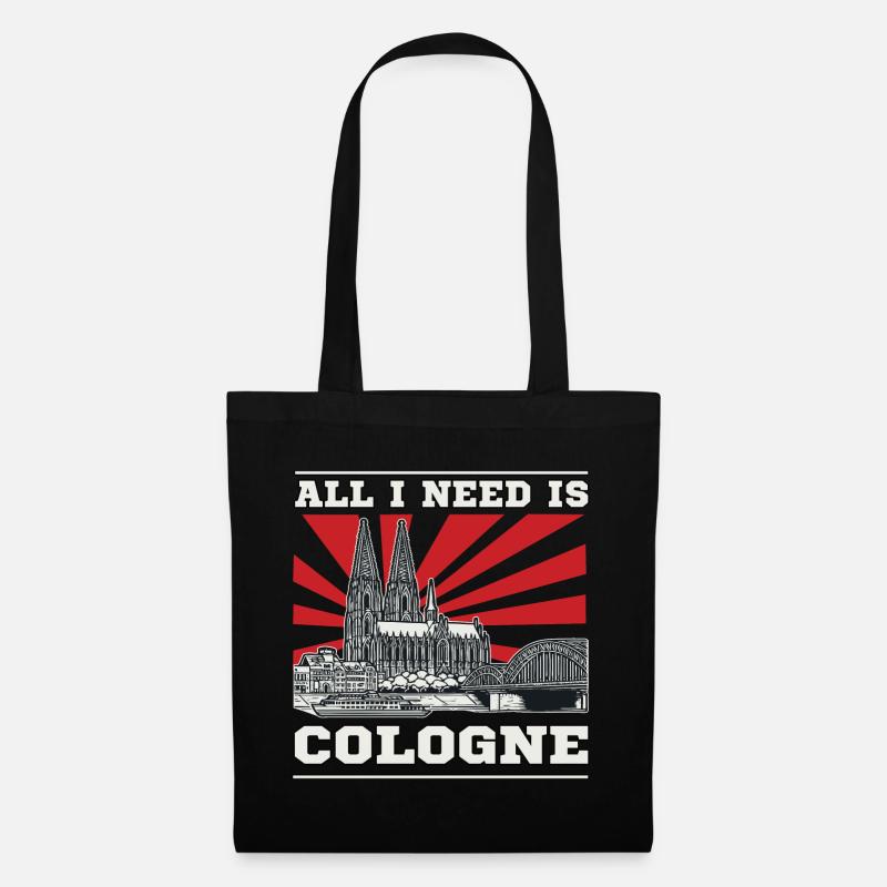 All I Need is Cologne Design – Kölner, Kölnerin - Stoffbeutel - Schwarz