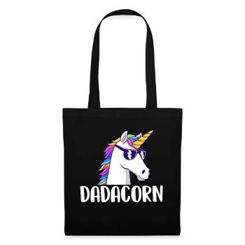 Dadacorn - Magisches mystisches Regenbogen-Einhorn - Stoffbeutel - Schwarz - Vorne