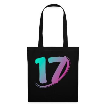 Number 17 multicolor - Tote Bag - black - Front