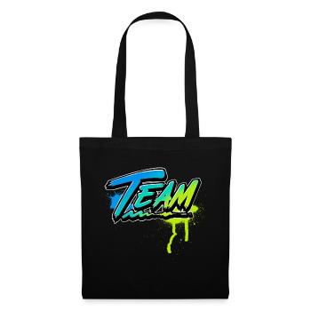 équipe - Sac en tissu - noir - Devant