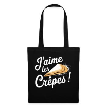 J'aime les crêpes - Sac en tissu - noir - Devant