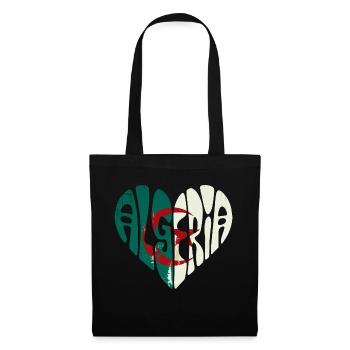 L'Algérie Dans Mon Cœur - Sac en tissu - noir - Devant