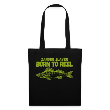 Born to Reel – Zander Slayer for Anglers - Tote Bag - black - Front