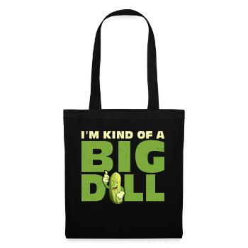Je suis un peu un gros cornichon à l’aneth Concombre végétalien - Sac en tissu - noir - Devant