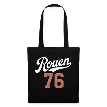 Rouen 76 - Sac en tissu - noir - Devant