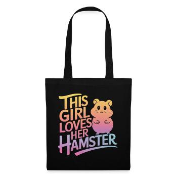 Hamster - Stoffbeutel - Schwarz - Vorne