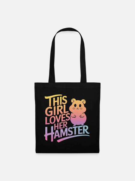 Hamster - Stoffbeutel - Schwarz