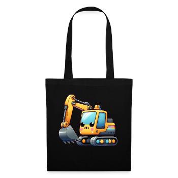 Excavatrice pour enfants - Sac en tissu - noir - Devant