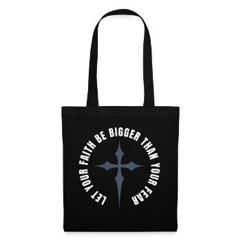 Motif spirituel du courage et de la force Foi - Sac en tissu - noir - Devant