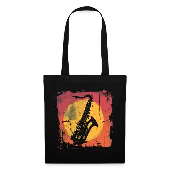 Saxophone Vaporwave - Tote Bag - black - Front