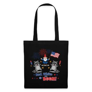 Raccoon 4th of July Fireworks Party - Tote Bag - black - Front