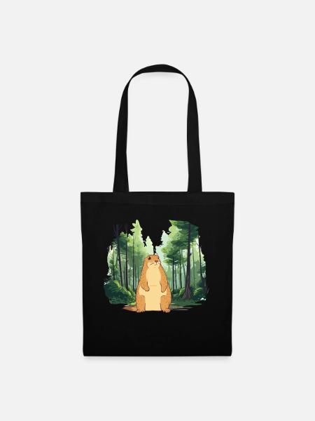 Strong groundhog nature landscape - Tote Bag - black