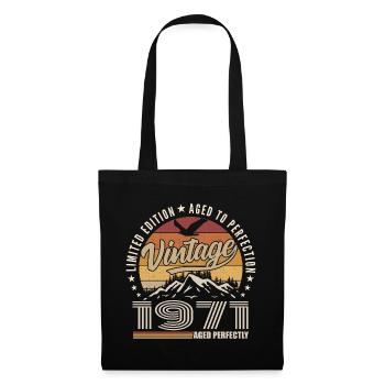 1971 Geschenk 54. Jubiläum 1971 Jahrgang 1971 - Stoffbeutel - Schwarz - Vorne