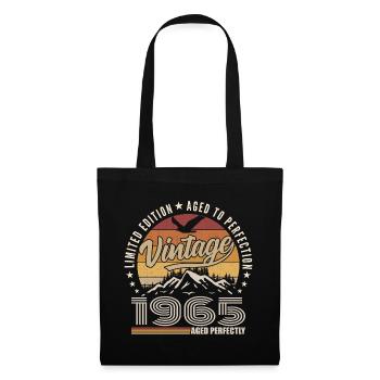 1965 Geschenk 60 Jahre 1965 Jahrgang 1965 - Stoffbeutel - Schwarz - Vorne