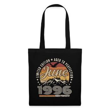 Juin 1996 Cadeau 29e Anniversaire juin 1996 Retro - Sac en tissu - noir - Devant