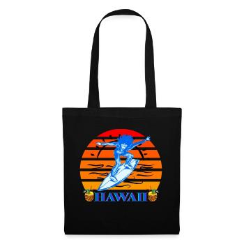 Surfen Hawaii - Stoffbeutel - Schwarz - Vorne