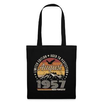 August 1957 Retro Anniversary August 1957 August 1957 - Tote Bag - black - Front
