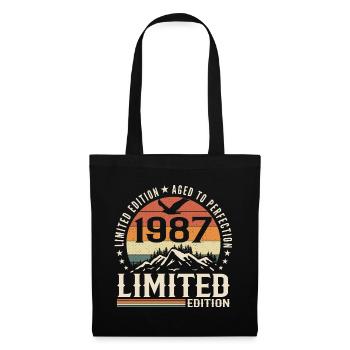 Cadeau Anniversaire 1987 - Vintage 1987 Rétro 1987 - Sac en tissu - noir - Devant