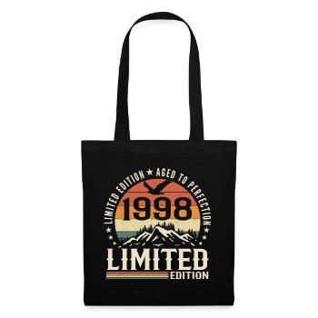 1998 Geburtstagsgeschenk - Jahrgang 1998 Retro 1998 - Stoffbeutel - Schwarz - Vorne