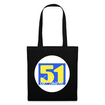 Logo emblématique de La Marne en couleurs vives - Sac en tissu - noir - Devant