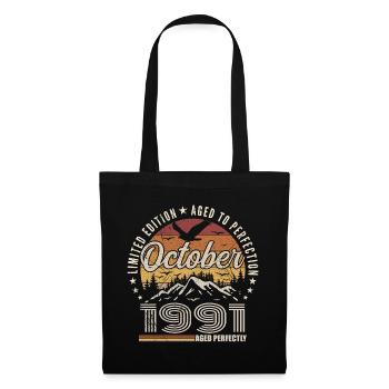Octobre 1991 Cadeau Anniversaire - Octobre 1991 - Sac en tissu - noir - Devant