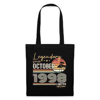 October 1998 Gift - Awesome Since October 1998 - Tote Bag - black - Front