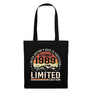 Born in October 1989 - gift vintage October 1989 - Tote Bag - black - Front