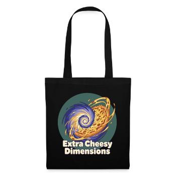 Extra Cheesy Dimensions Pizza - Tote Bag - black - Front