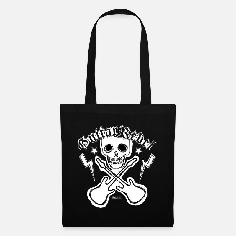 Guitar Rebel - Patchstyle - Stoffbeutel - Schwarz