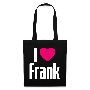 I Love Frank Pink Heart I Love Frank - Tote Bag - black - Front