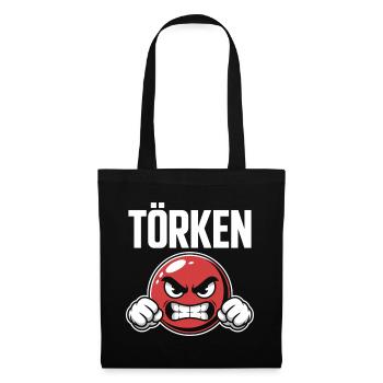 Drôle Dire Törken Dessin animé Drôle Dinde Mème - Sac en tissu - noir - Devant