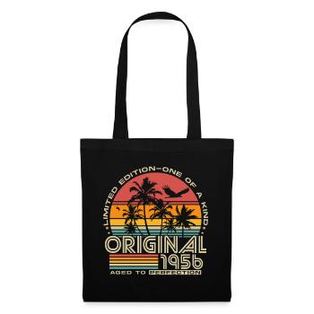 1956 Jahrgang Retro 70. Geburtstag Geschenk - Stoffbeutel - Schwarz - Vorne