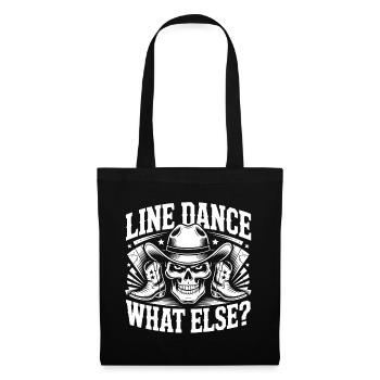 Cowboy en Ligne de Crâne - Sac en tissu - noir - Devant
