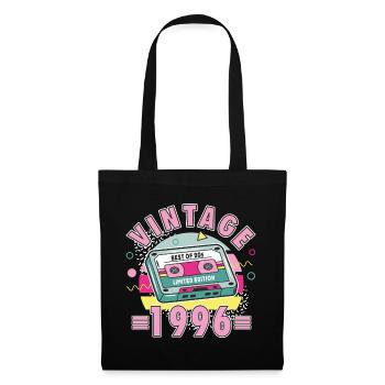 Dames de style rétro années 90 vintage 30 anniversaires - Sac en tissu - noir - Devant