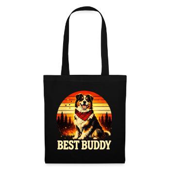Australian Shepherd - Stoffbeutel - Schwarz - Vorne