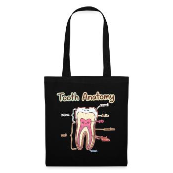 Tooth Anatomy Dental Assistant Dentist - Tote Bag - black - Front