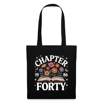 1986 Chapitre 40 Décoration de fleurs sauvages d’anniversaire - Sac en tissu - noir - Devant