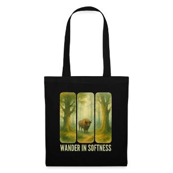 Wandering Bison in the Forest - Tote Bag - black - Front