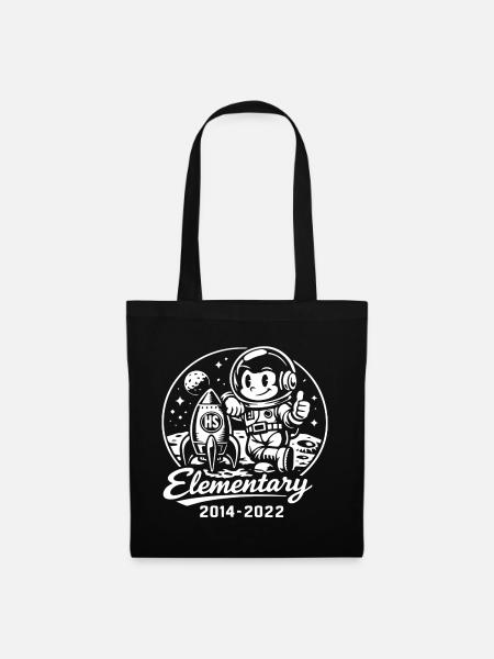 Elementar-Astronauten-Mond - Stoffbeutel - Schwarz