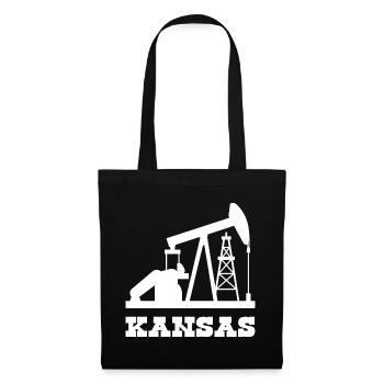 Kansas Oilfield Pumpjack Design - Stoffbeutel - Schwarz - Vorne